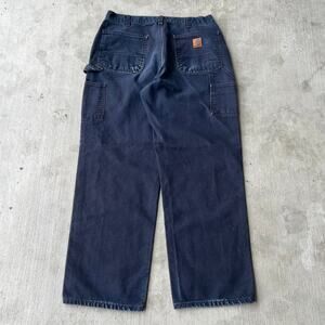 Vintage Y2K Carhartt B11 MDT blue work wear carpenter pants